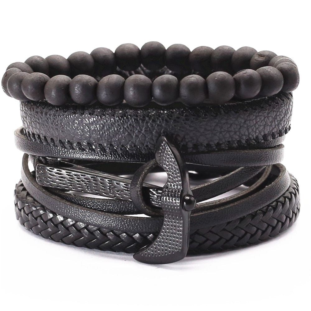 Bracelet viking cuir