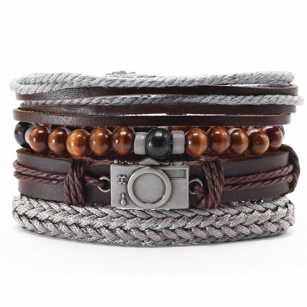 Bracelet cuir pour homme photogtaphe