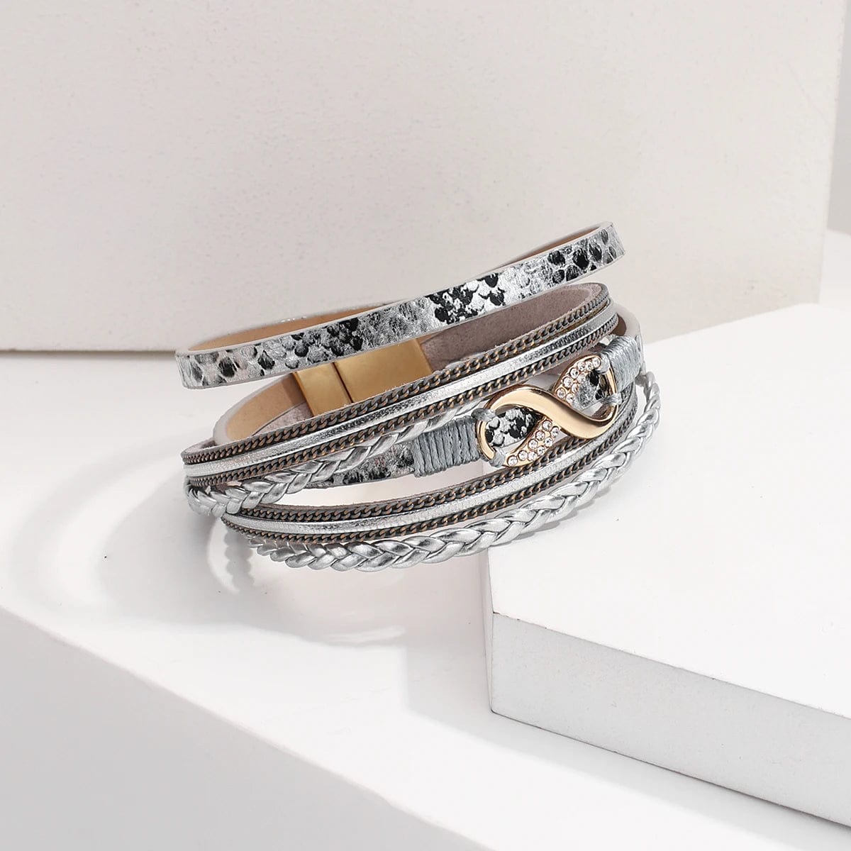 Bracelet Double Tour Cuir Infini