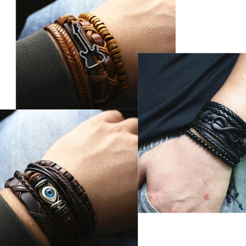 Collection bracelets cuir homme