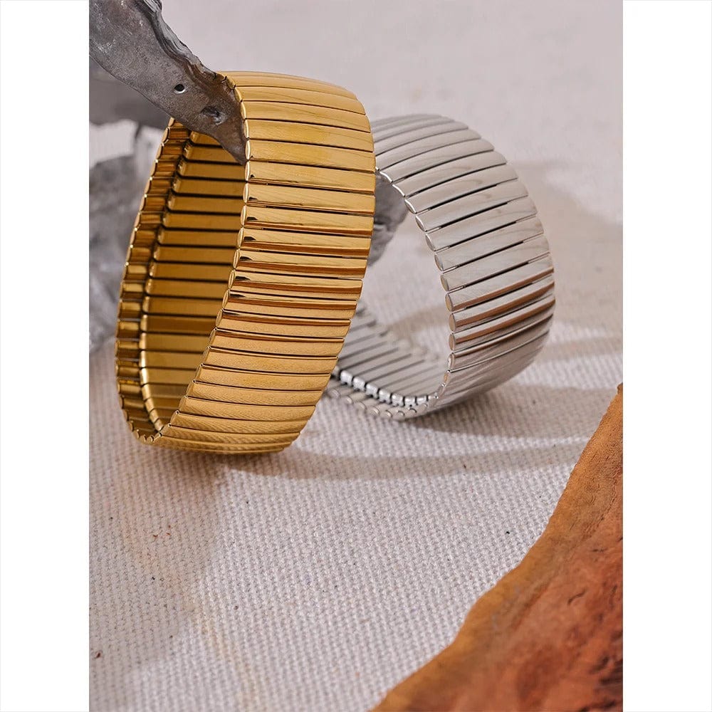 bracelet acier doré femme