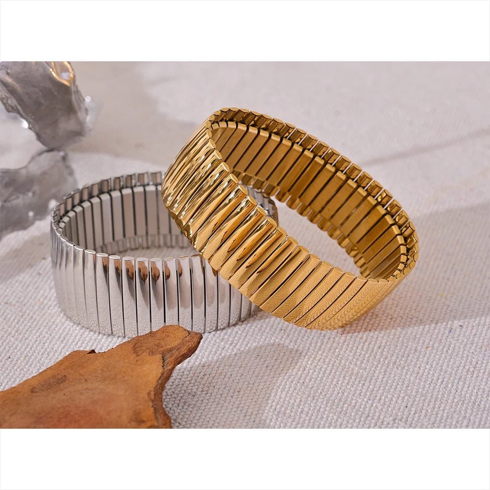 bracelet acier doré femme