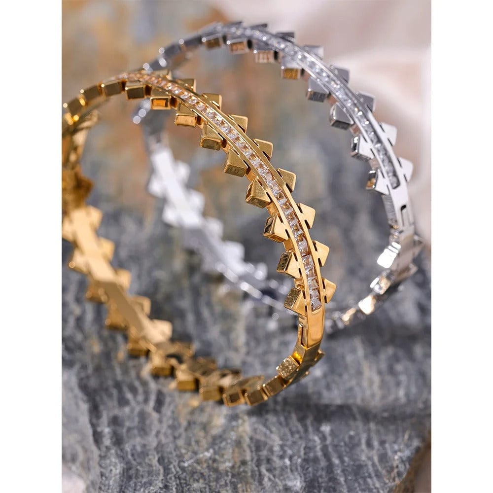 bracelet acier doré femme élégant