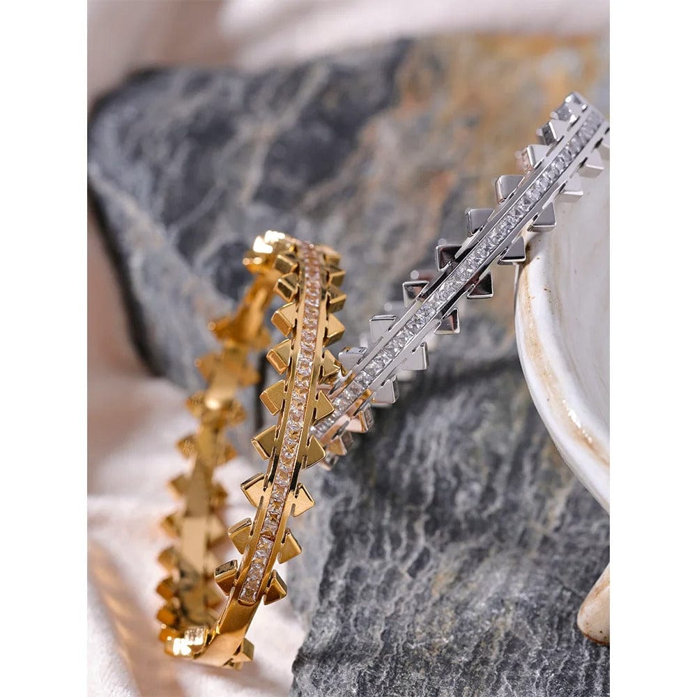 bracelet acier doré femme élégant