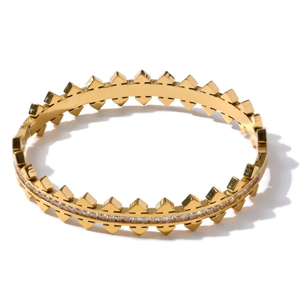 bracelet acier doré femme élégant Or