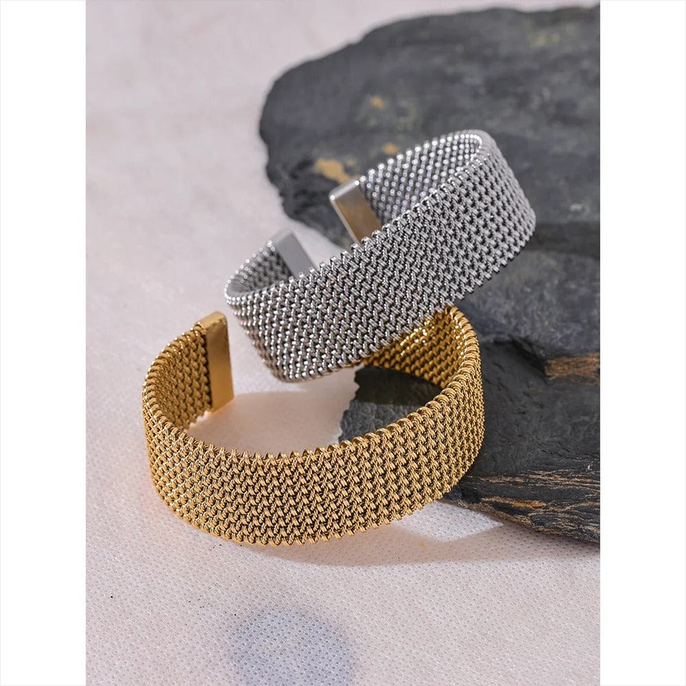 Bracelet Acier Femme Maille Tréssé