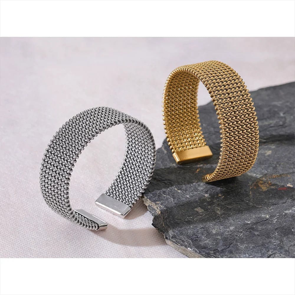 Bracelet Acier Femme Maille Tréssé