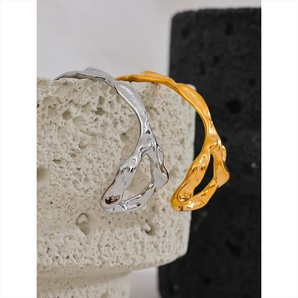 Bracelet acier inoxydable doré femme