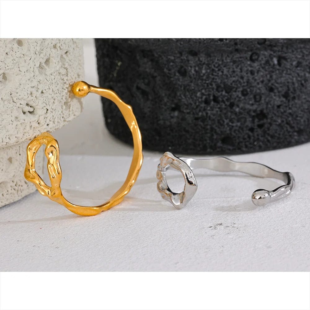 Bracelet acier inoxydable doré femme
