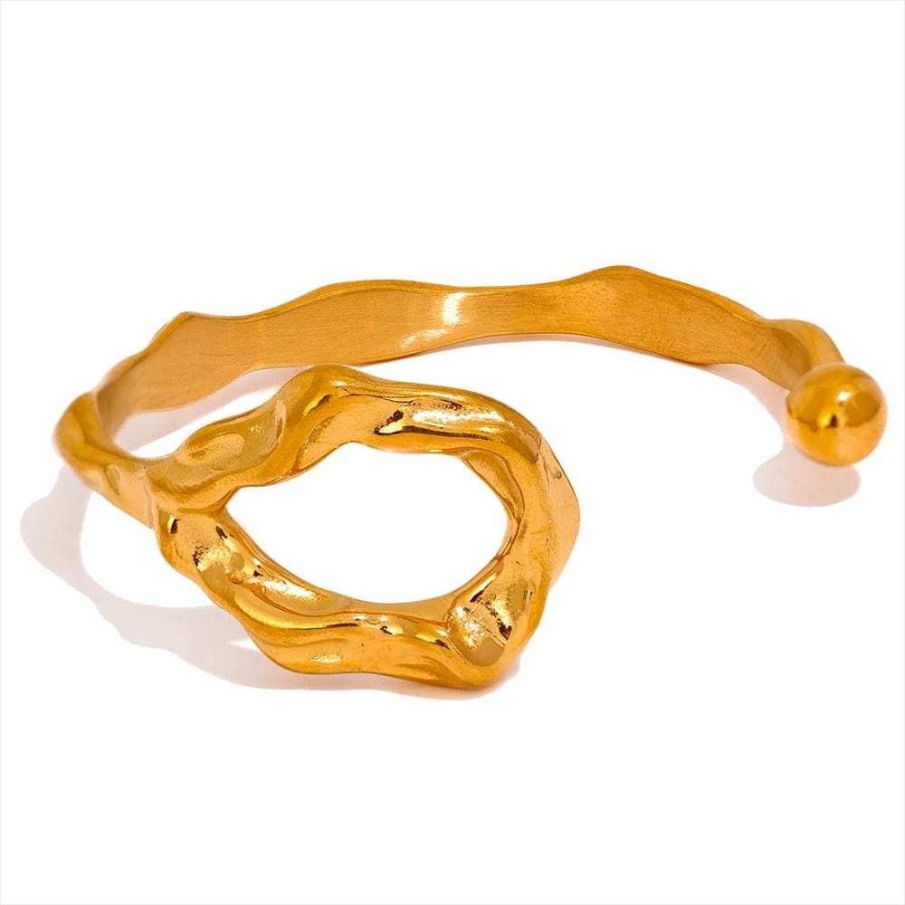Bracelet acier inoxydable doré femme Or
