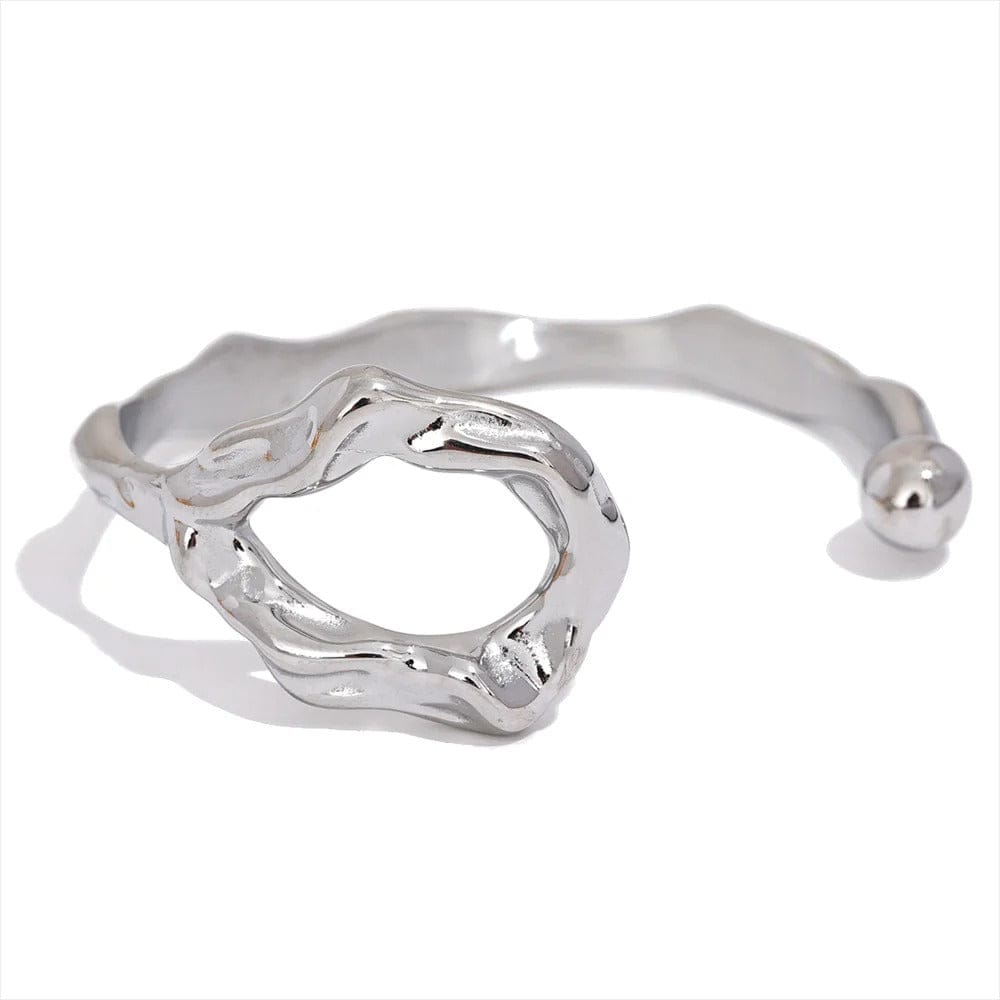 Bracelet acier inoxydable doré femme Platine