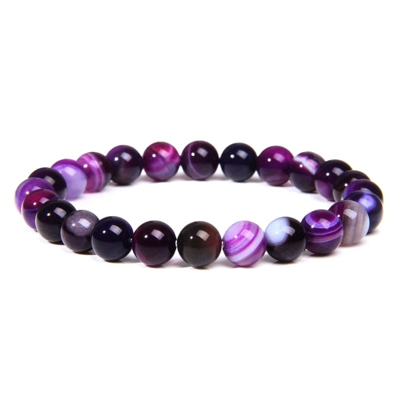 Bracelet agate violette