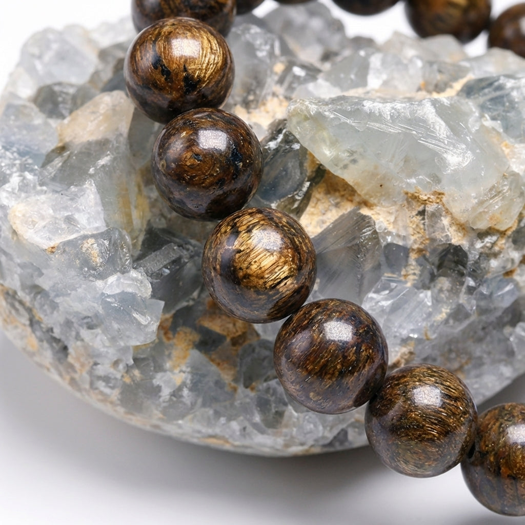 Bracelet Bronzite 6/8mm Pierre Naturelle | WristArt