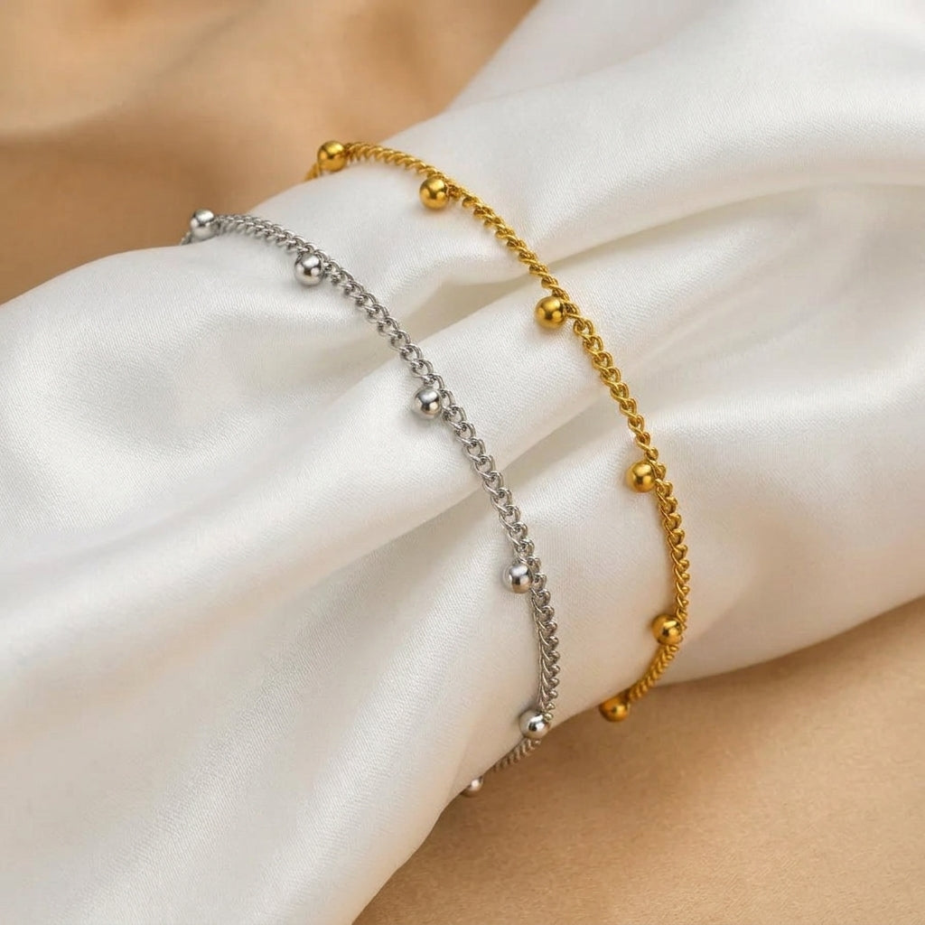 Bracelet Cheville Couleur Unie Acier 201 PVD 18K | WristArt