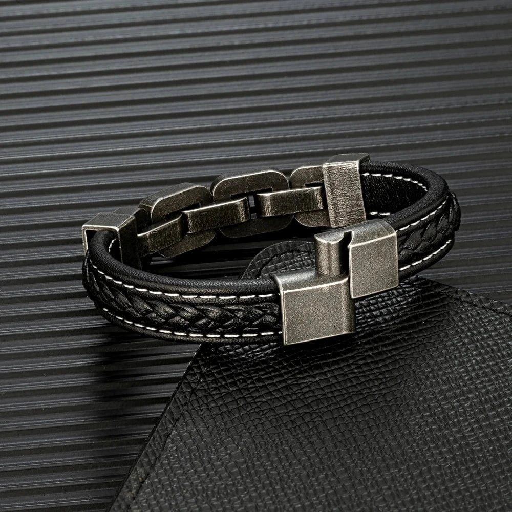 Bracelet cuir homme industriel