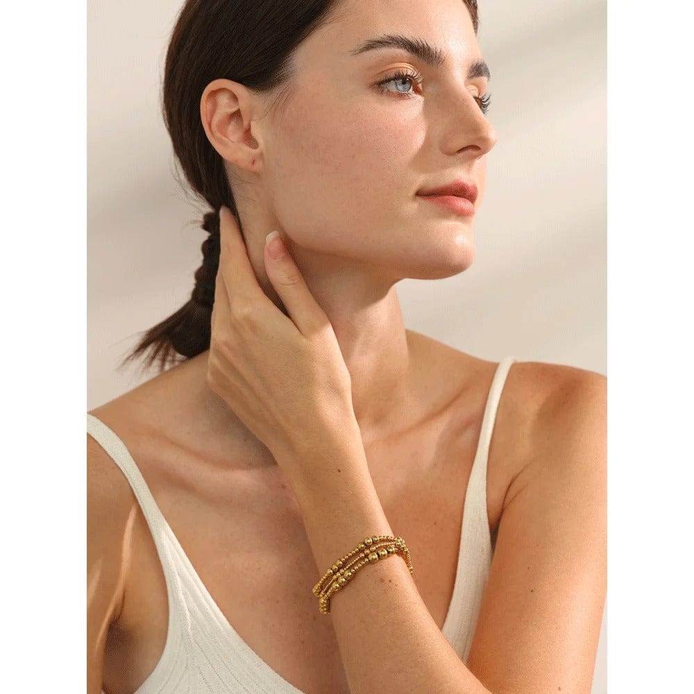 Bracelet en perles d'acier pour femme