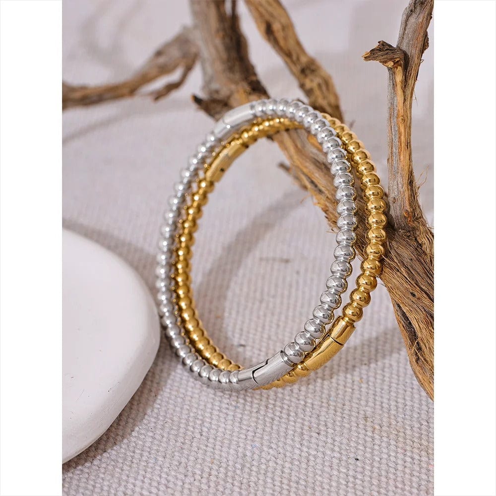 Bracelet femme acier doré