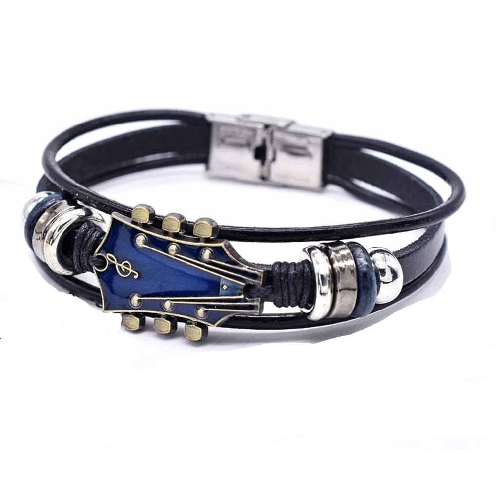 Bracelet guitare homme Bleu