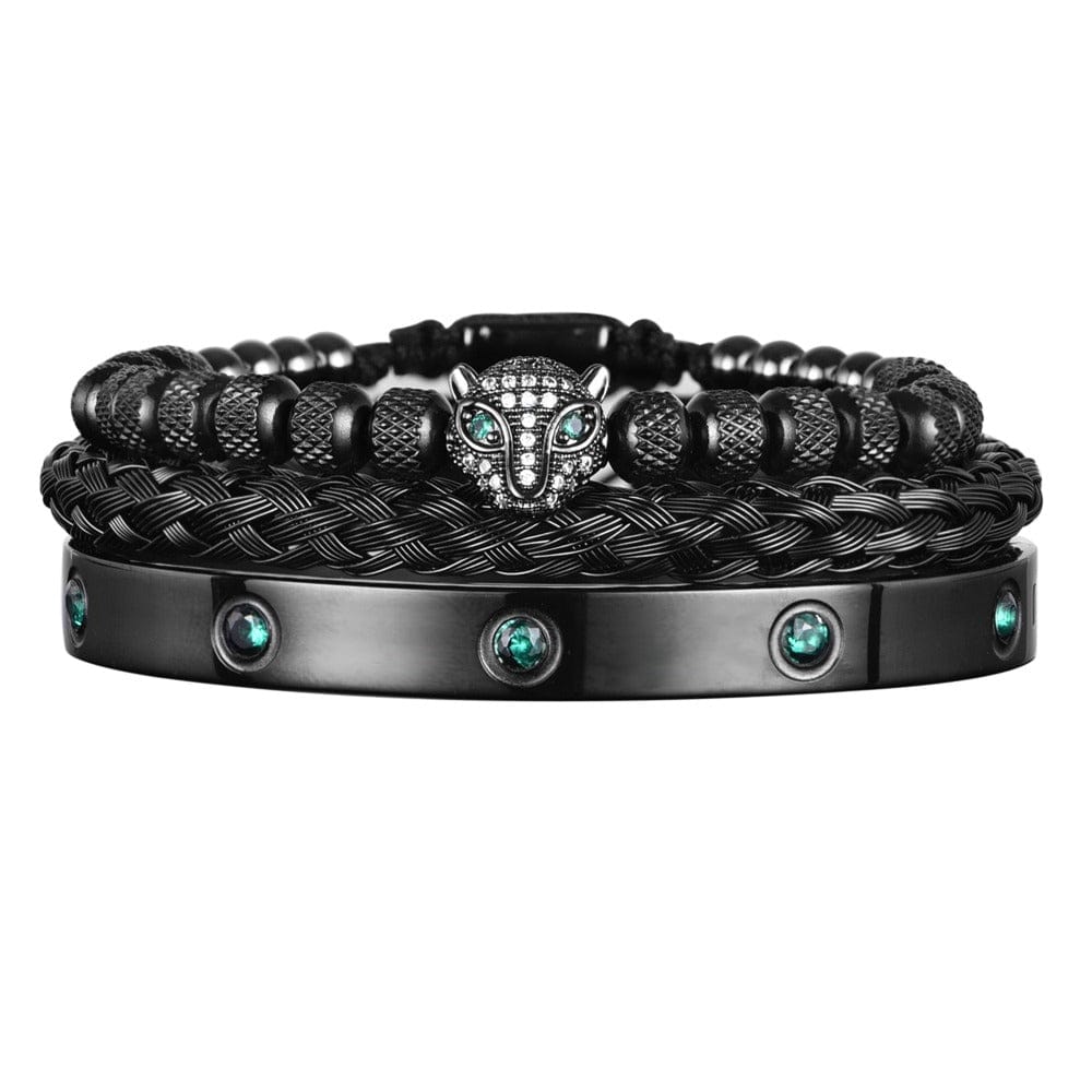 bracelet homme acier original Noir