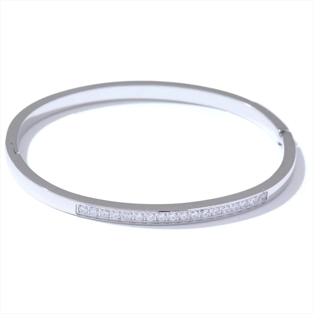 bracelet jonc doré femme Platine