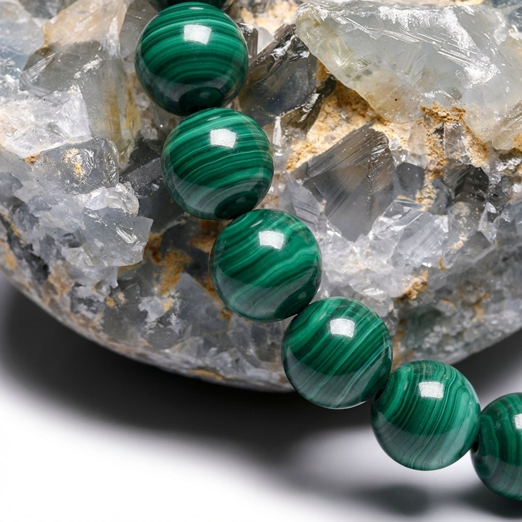 Bracelet Malachite 6/8mm Pierre Naturelle | WristArt
