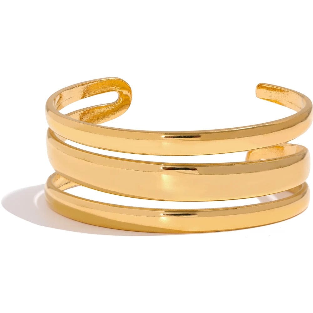 bracelet manchette doré femme