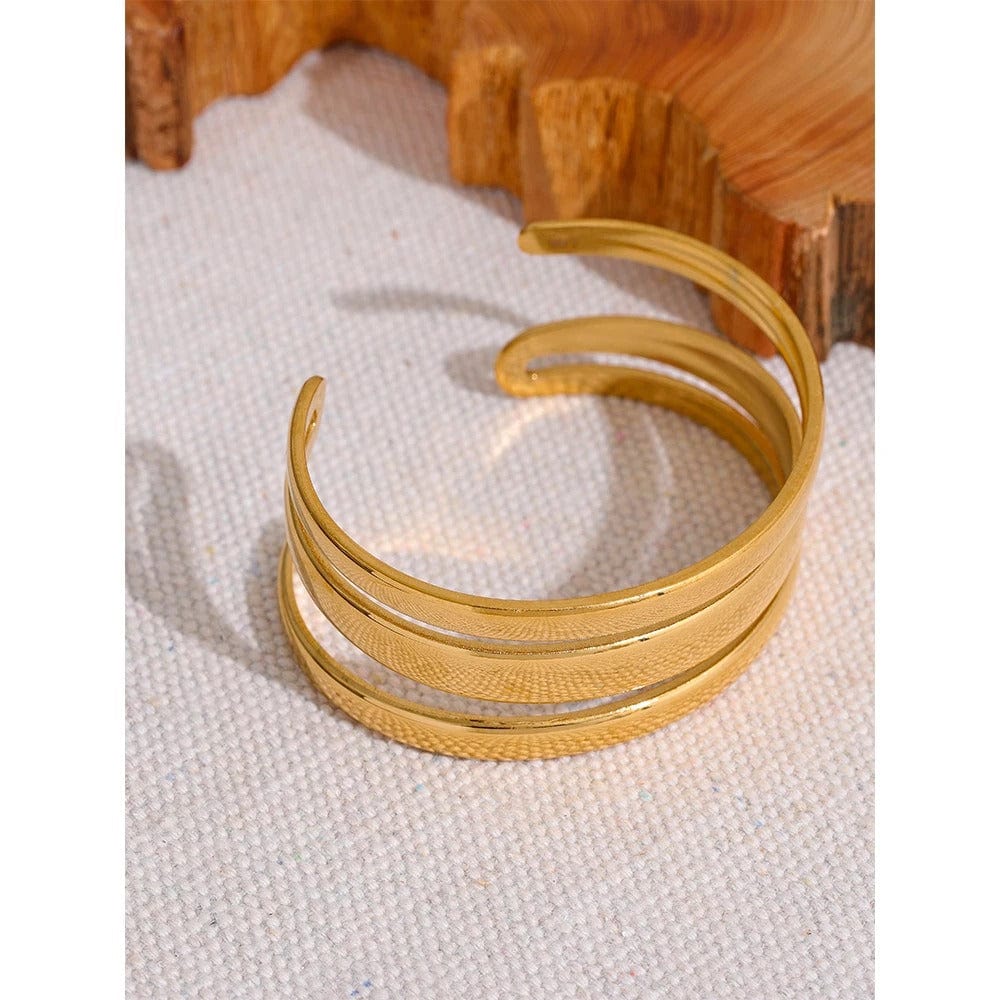 bracelet manchette doré femme