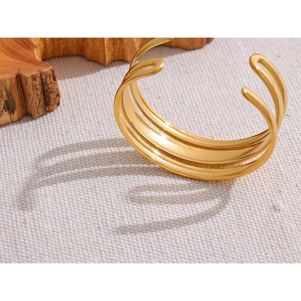 bracelet manchette doré femme
