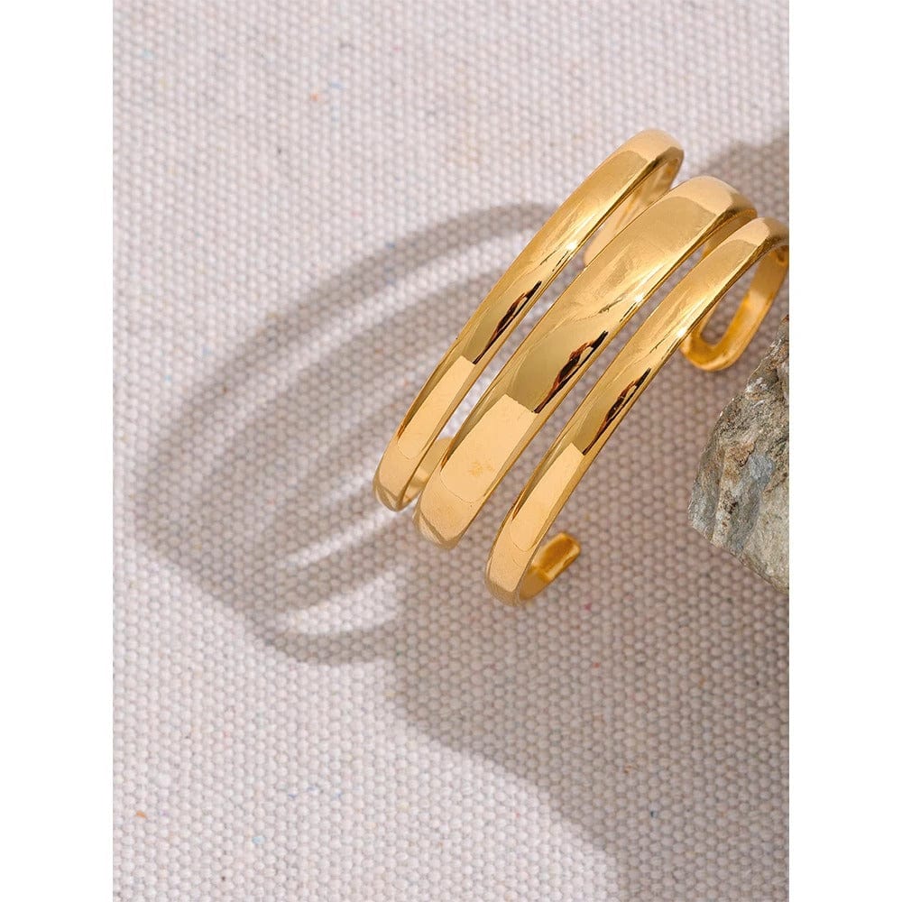 bracelet manchette doré femme