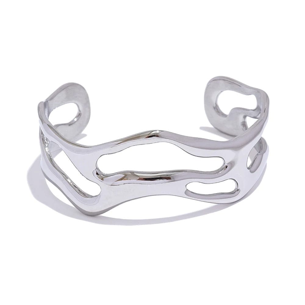 Bracelet manchette doré femme Platine