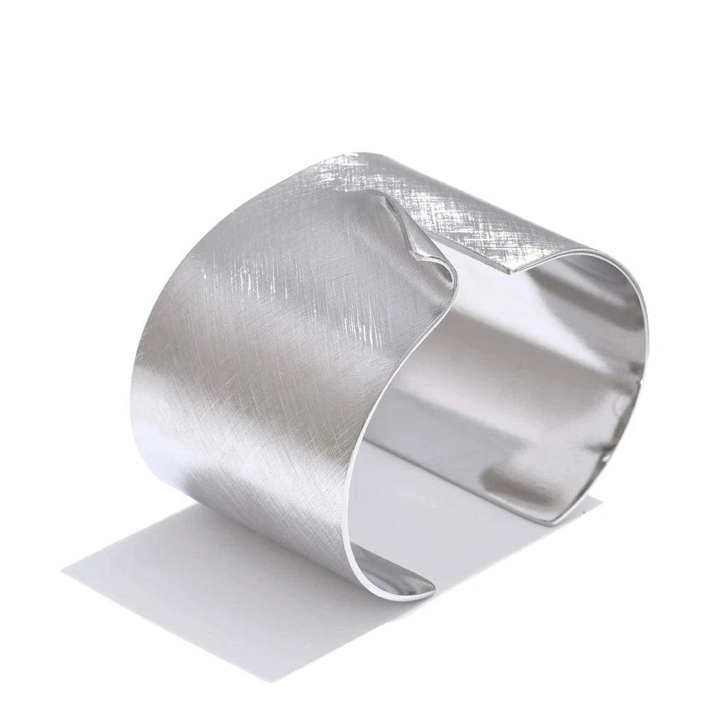 bracelet manchette sculpturale femme Argent