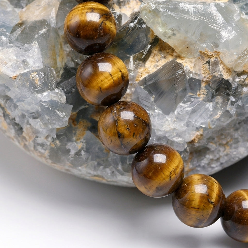 Bracelet Oeil de Tigre 6/8mm Pierre Naturelle | WristArt