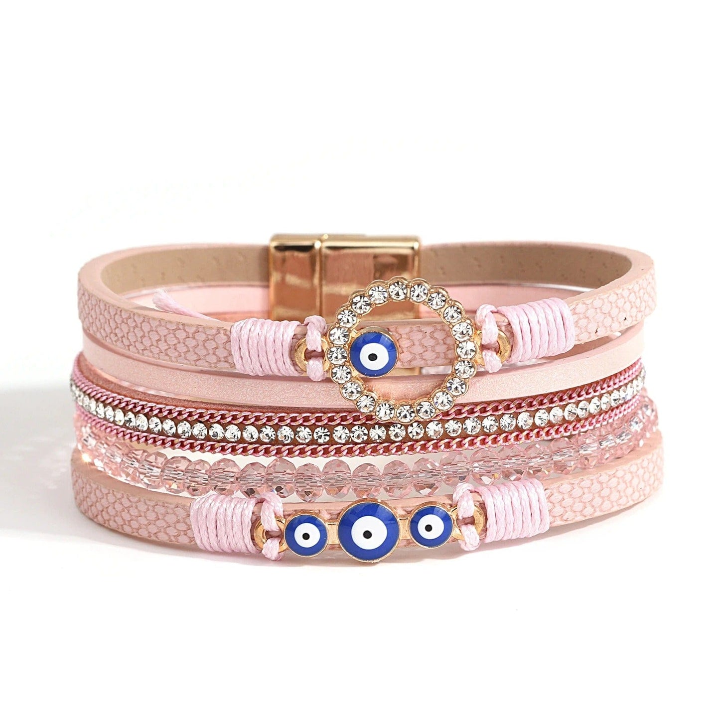 bracelet œil grec femme Rose