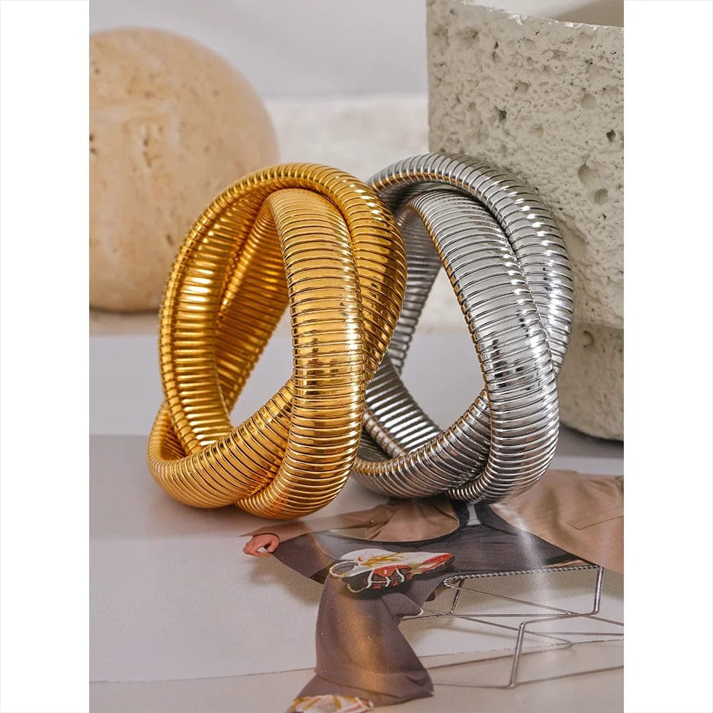 Bracelet serpent acier inoxydable femme.