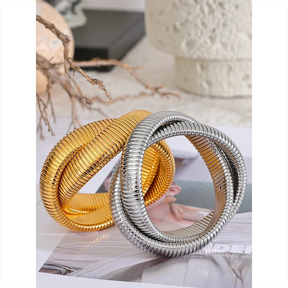 Bracelet serpent acier inoxydable femme.