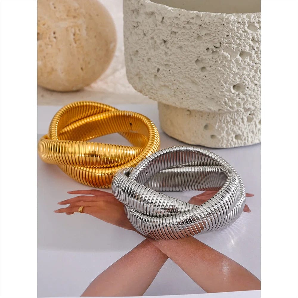 Bracelet serpent acier inoxydable femme.