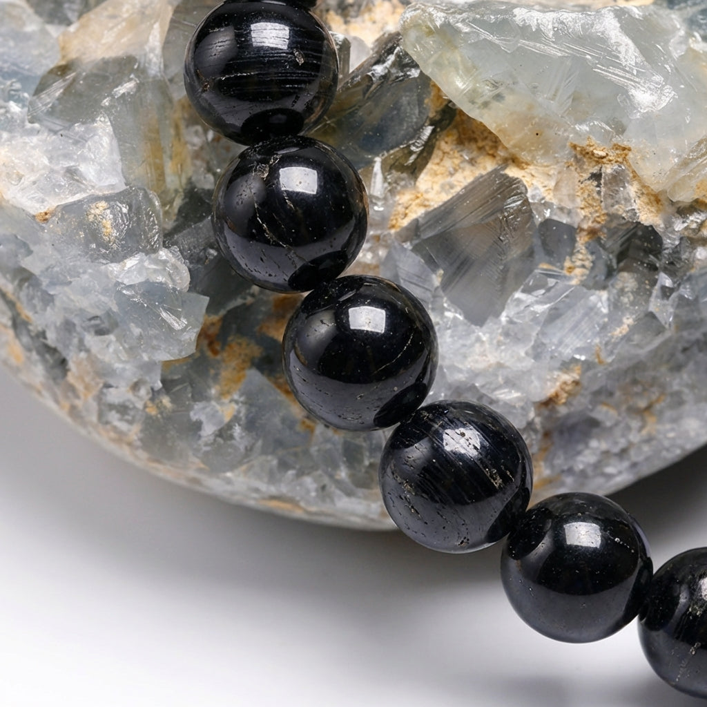 Bracelet Tourmaline Noire 6/8mm Pierre Naturelle | WristArt