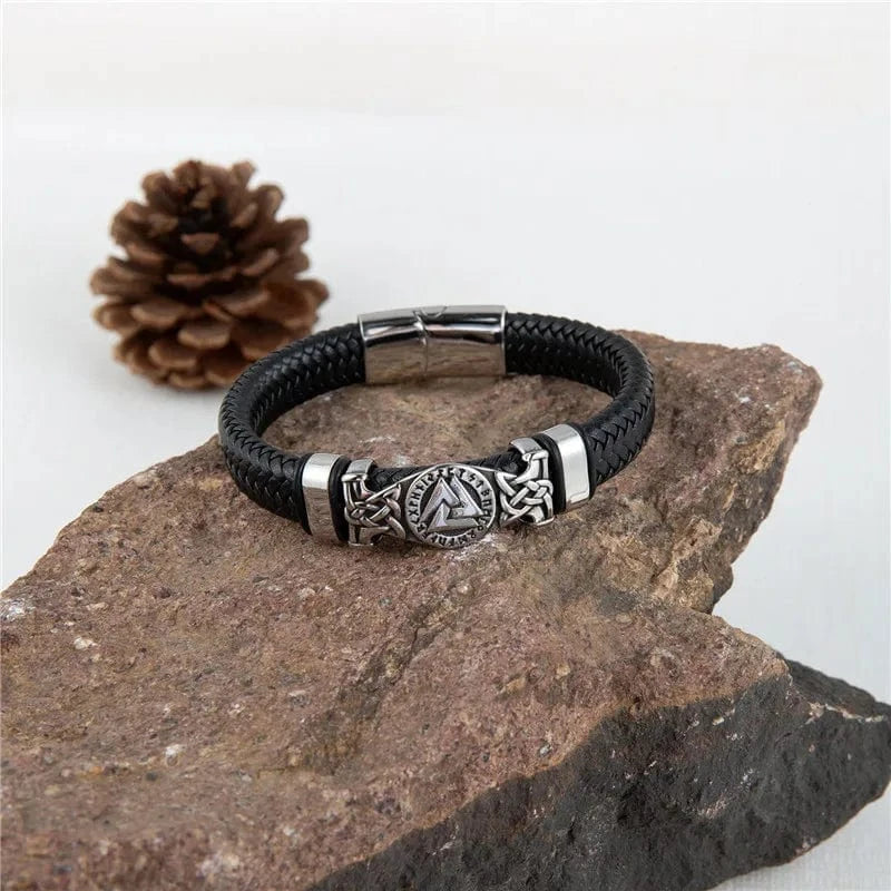 bracelet viking cuir homme