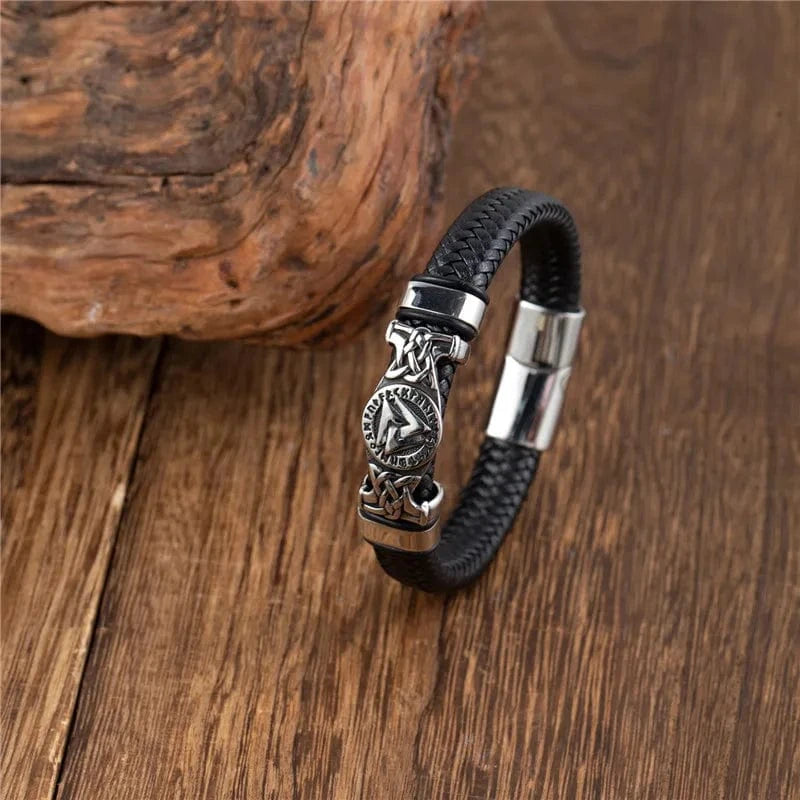 bracelet viking cuir homme