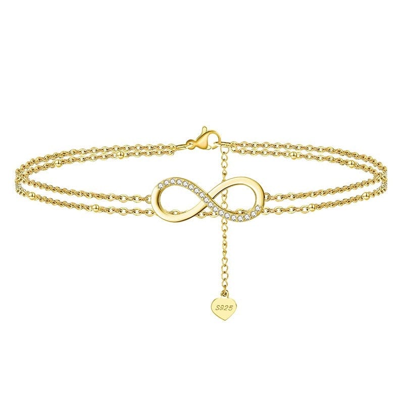chaine de cheville infini Or