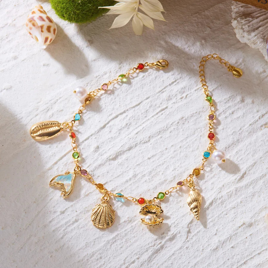 Bracelet Cheville Coquillage Fait Main Alliage | WristArt
