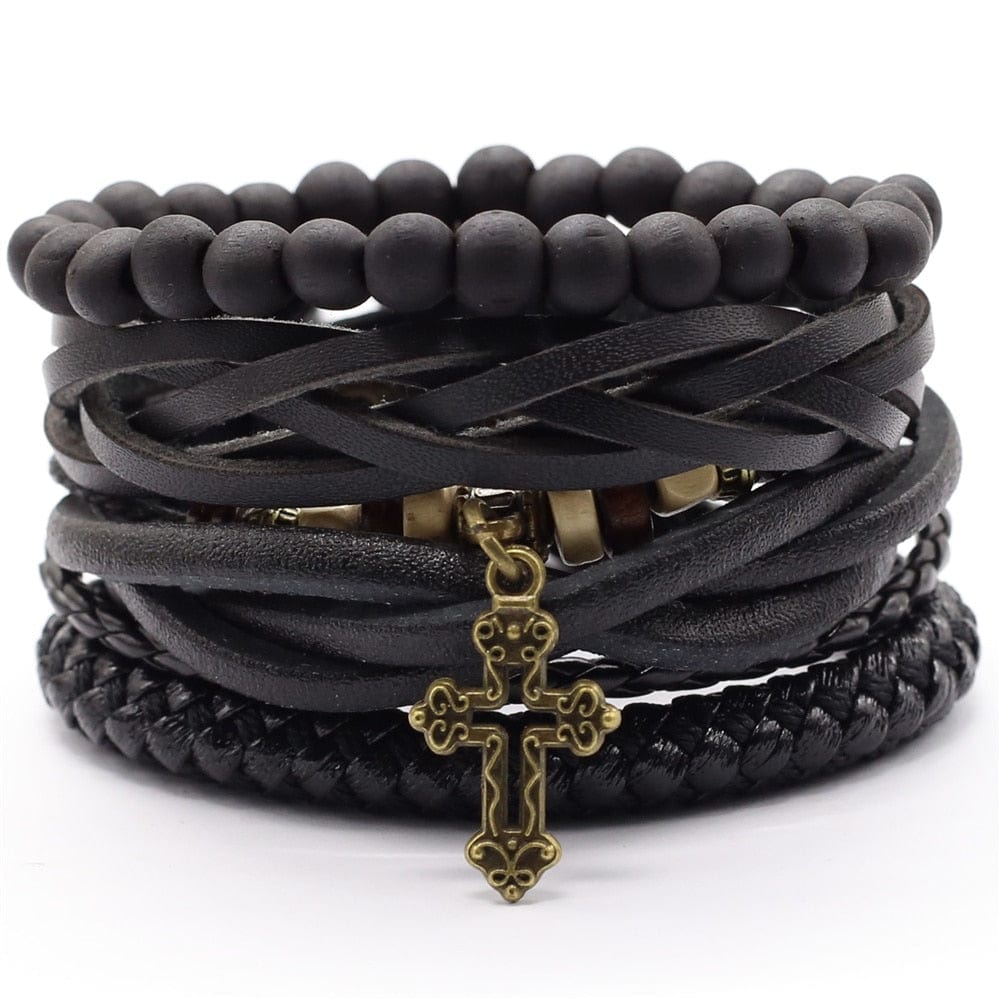 Bracelet croix chretienne homme
