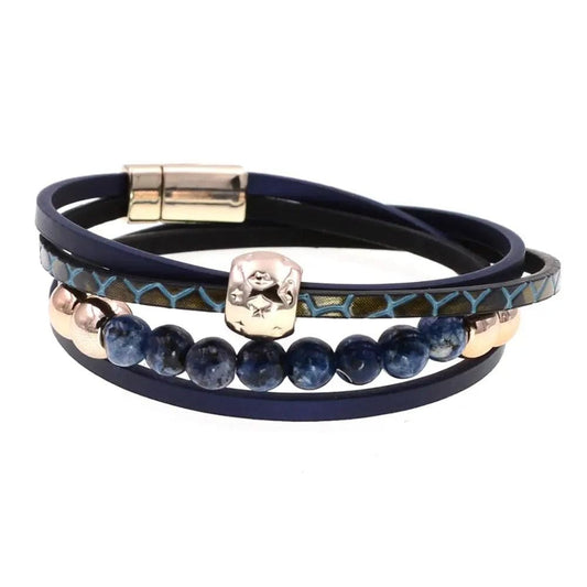 Bracelet Cuir et Pierre