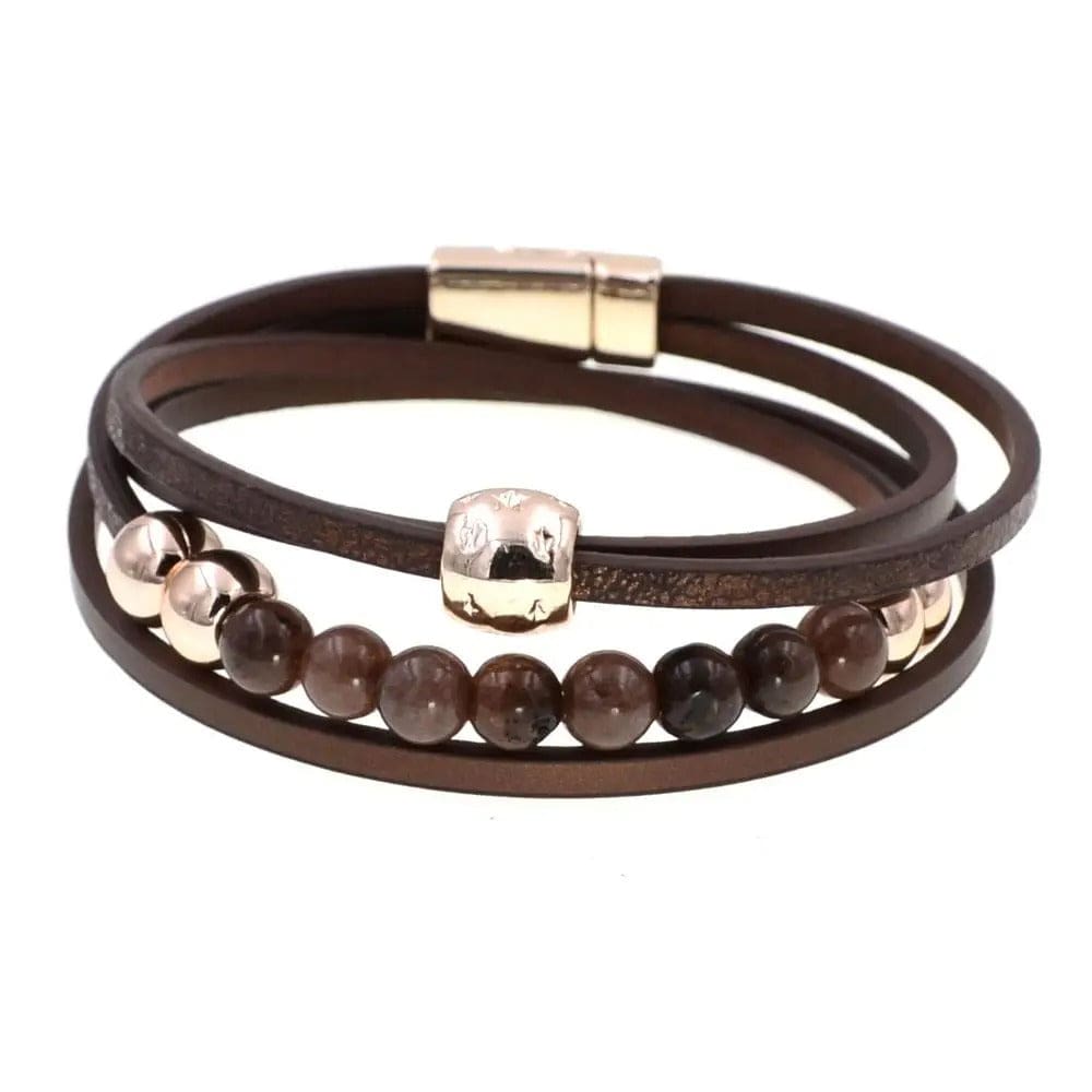 Bracelet Cuir et Pierre