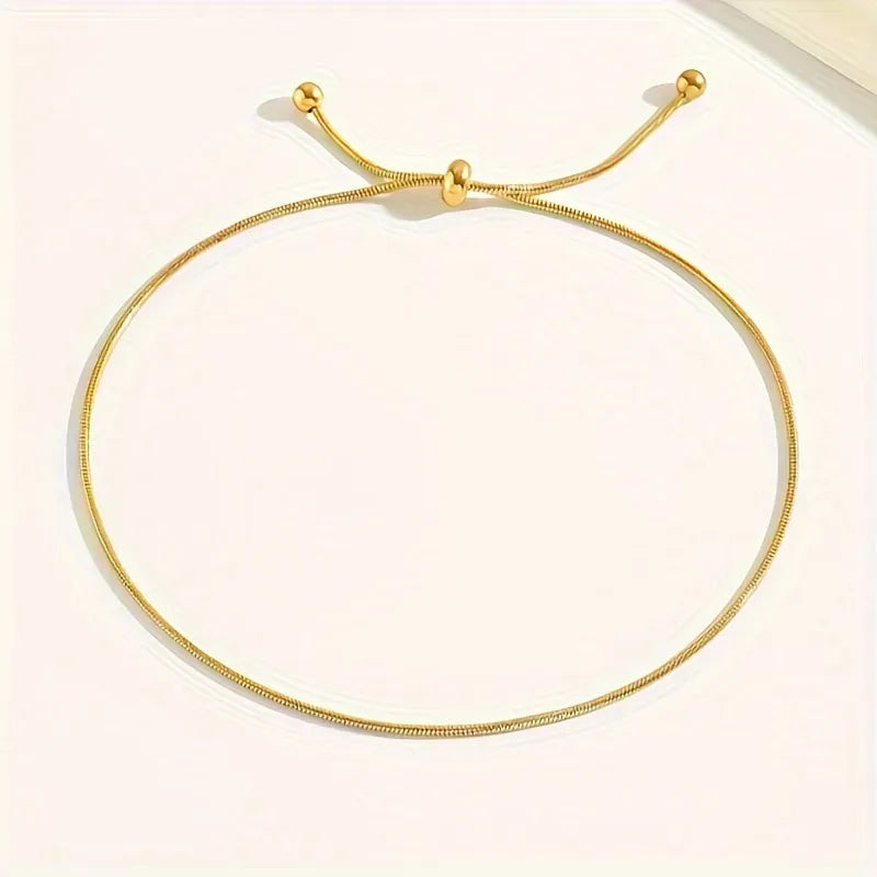 Bracelet Cheville Coquillage Asymétrique – Acier 304 Doré PVD 18K | WristArt