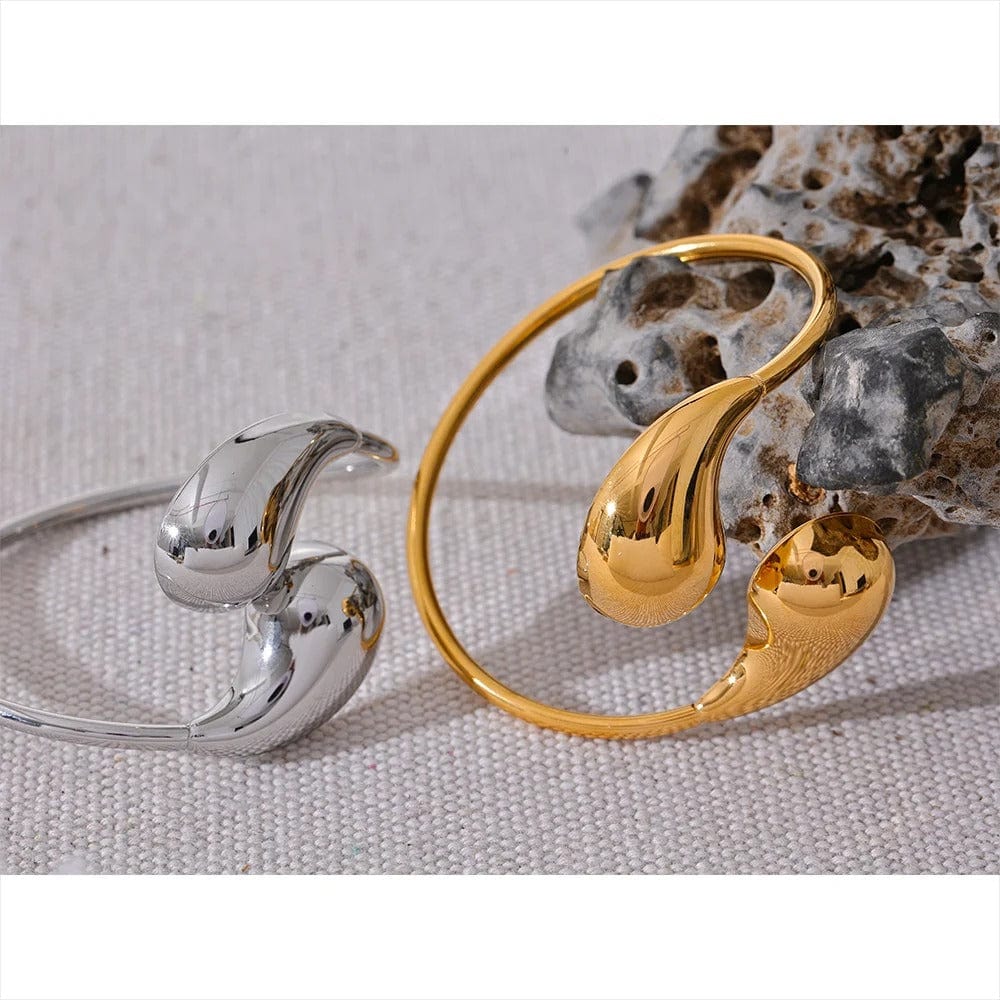 "Bracelet acier doré femme"