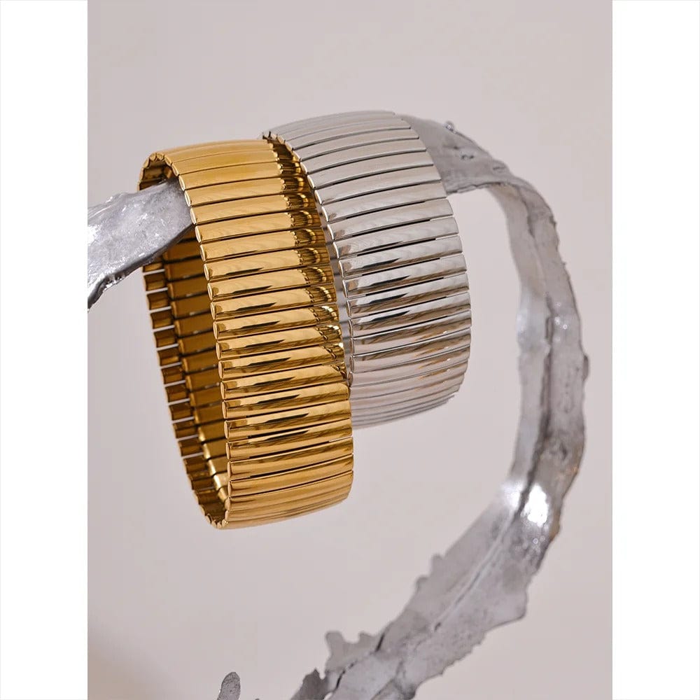 bracelet acier doré femme