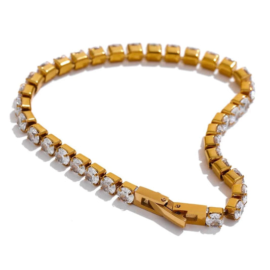 Bracelet acier doré femme chic