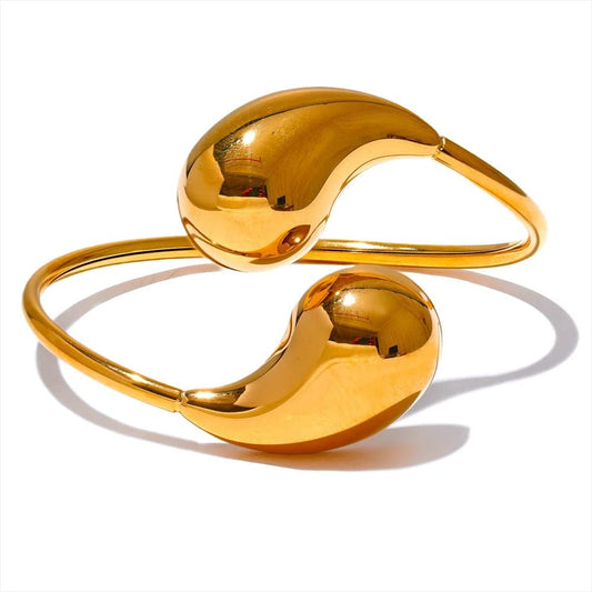 "Bracelet acier doré femme" Or
