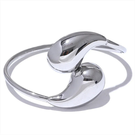 "Bracelet acier doré femme" Platine